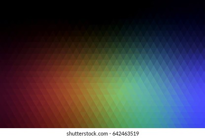 Dark Multicolor vector blurry triangle pattern. Triangular geometric sample with gradient.  A completely new template for your business design.