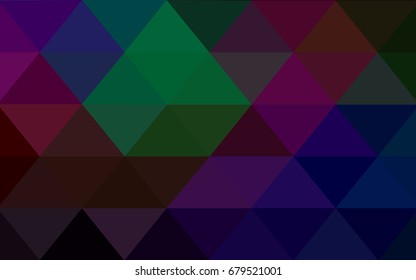 Dark Multicolor vector blurry triangle background design. Geometric background in Origami style with gradient. 
