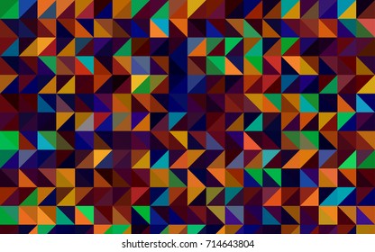 Dark Multicolor vector blurry triangle background. Colorful abstract illustration with gradient. Triangular pattern for your business design.