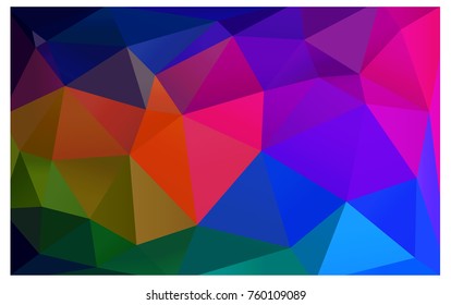 Dark Multicolor vector blurry triangle background design. Geometric background in Origami style with gradient. 