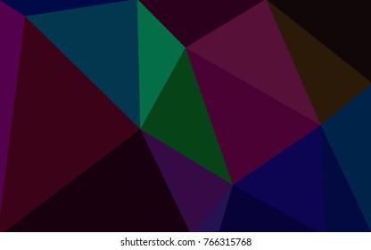 Dark Multicolor vector blurry triangle background design. Geometric background in Origami style with gradient. 