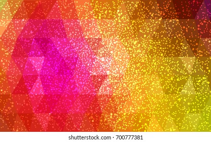 Dark Multicolor vector christmas polygon background. Low poly Illustration consisting of triangles with snowflakes. Texture background of New Year celebration.