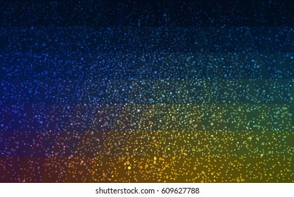 Dark Multicolor vector christmas postcard low polygon background. Illustration consisting of triangles. Abstract triangular polygonal origami or crystal design of New Year celebration.