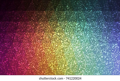 Dark Multicolor vector christmas postcard low polygon background. Illustration consisting of triangles. Abstract triangular polygonal origami or crystal design of New Year celebration.