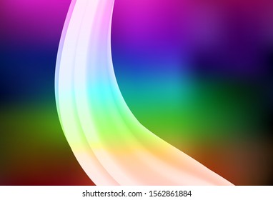 Dark Multicolor vector colorful abstract background. A completely new colored illustration in blur style. New style design for your brand book.
