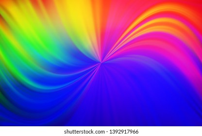 Dark Multicolor vector colorful blur backdrop. An elegant bright illustration with gradient. Background for designs.