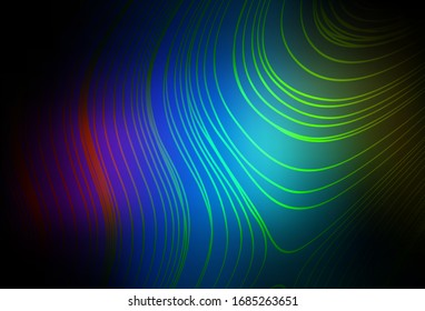 Dark Multicolor vector colorful blur background. Creative illustration in halftone style with gradient. Background for a cell phone.