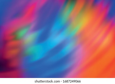 Dark Multicolor vector colorful blur backdrop. Creative illustration in halftone style with gradient. Smart design for your work.