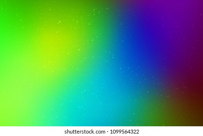 Dark Multicolor vector cover with astronomical stars. Blurred decorative design in simple style with galaxy stars. Best design for your ad, poster, banner.
