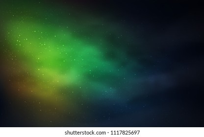 Dark Multicolor vector cover with astronomical stars. Modern abstract illustration with Big Dipper stars. Pattern for futuristic ad, booklets.