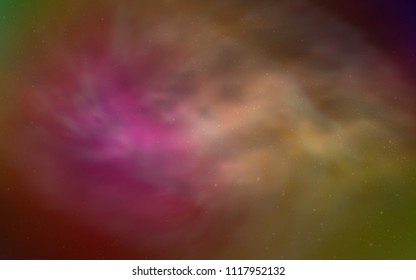 Dark Multicolor vector cover with astronomical stars. Modern abstract illustration with Big Dipper stars. Smart design for your business advert.