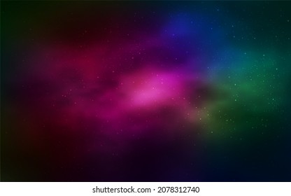 Dark Multicolor vector cover with astronomical stars. Glitter abstract illustration with colorful cosmic stars. Pattern for astronomy websites.