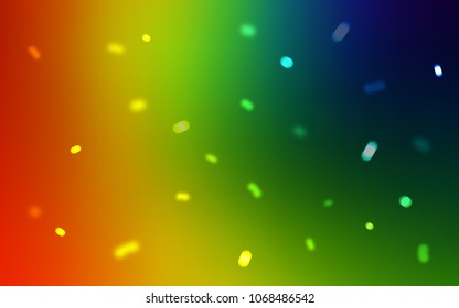 Dark Multicolor vector cover with beautiful snowflakes. Modern geometrical abstract illustration with crystals of ice. The pattern can be used for new year leaflets.