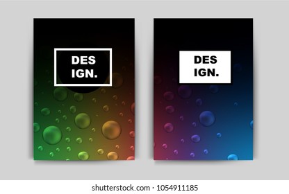Dark Multicolor vector cover for Envelopes. Beautiful colored sample in A4 size. Pattern for beautiful business cards, folders.