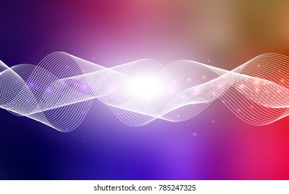Dark Multicolor vector cover with happy holiday ribbons. Confetti on blurred abstract background with colorful gradient. The template can be used as a background for postcards.