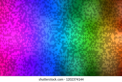 Dark Multicolor vector cover in polygonal style. Modern abstract illustration with colorful triangles. Best design for your ad, poster, banner.