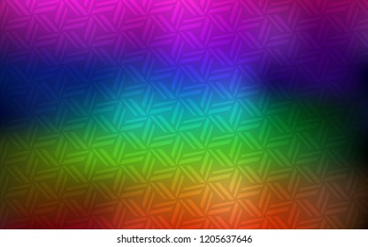 Dark Multicolor vector cover with polygonal style. Modern abstract illustration with colorful triangles. Smart design for your business advert.