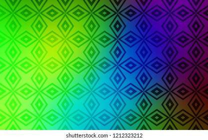 Dark Multicolor vector cover in polygonal style. Illustration with set of colorful rectangles. Pattern for commercials.