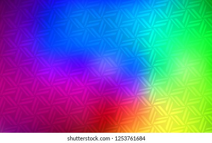 Dark Multicolor vector cover with polygonal style. Illustration with set of colorful triangles. Modern template for your landing page.