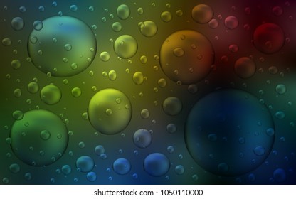 Dark Multicolor vector cover with spots. Abstract illustration with colored bubbles in nature style. Completely new template for your brand book.