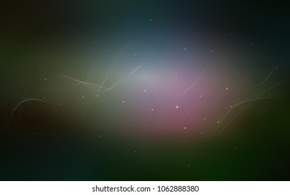 Dark Multicolor vector cover with spots. Blurred bubbles on abstract background with colorful gradient. The pattern can be used for beautiful websites.