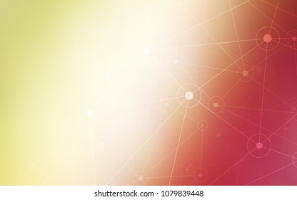 Dark Multicolor vector cover with spots, lines. Design with connection of dots and lines on colorful background. Pattern can be used for ads, leaflets.