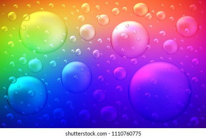 Dark Multicolor vector cover with spots. Blurred bubbles on abstract background with colorful gradient. New design for ad, poster, banner of your website.