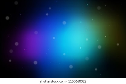 Dark Multicolor vector cover with spots. Modern abstract illustration with colorful water drops. Pattern can be used for ads, leaflets.