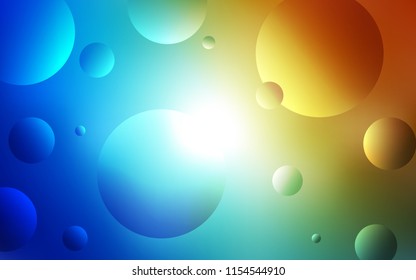 Dark Multicolor vector cover with spots. Glitter abstract illustration with blurred drops of rain. Pattern can be used as texture of wallpapers.