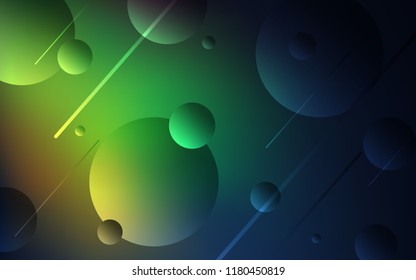 Dark Multicolor vector cover with spots. Abstract illustration with colored bubbles in nature style. New design for ad, poster, banner of your website.