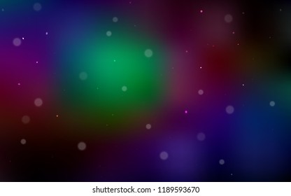 Dark Multicolor vector cover with spots. Modern abstract illustration with colorful water drops. Pattern can be used for beautiful websites.