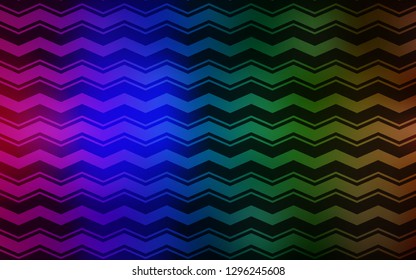 Dark Multicolor vector cover with stright stripes. Modern geometrical abstract illustration with Lines. Pattern for ad, booklets, leaflets.