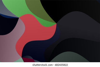 Dark Multicolor vector crooked abstract pattern. A completely new color illustration in a vague style. A completely new template for your business design.