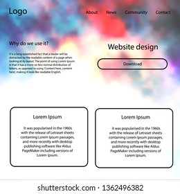 Dark Multicolor vector design ui kit with universe stars. Decorative ui kit design in abstract style with colorful sky. This template you can use for websites.