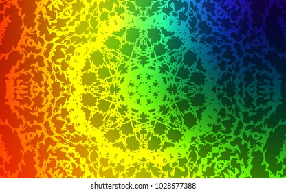 Dark Multicolor vector doodle bright template. Childish elegant natural pattern with gradient. The pattern can be used for coloring books and pages for kids.