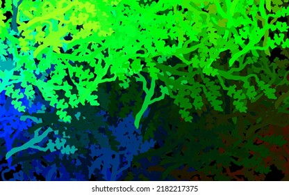 Dark Multicolor vector doodle template with leaves, branches. Creative illustration in blurred style with leaves, branches. Pattern for heads of websites, designs.