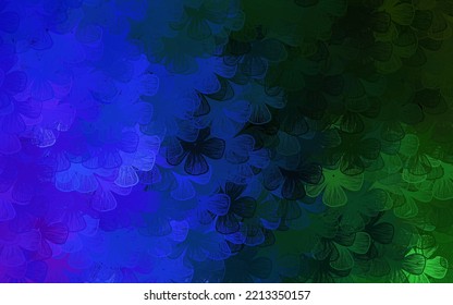 Dark Multicolor vector doodle template with trees, branches. Colorful illustration in doodle style with flowers. A new texture for your wallpaper design.