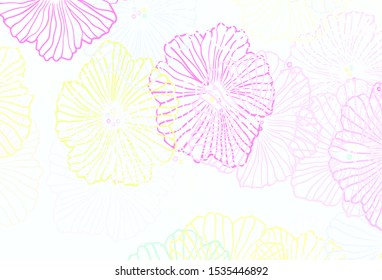 Dark Multicolor vector elegant template with leaves. Glitter abstract illustration with flowers. Textured pattern for websites, banners.