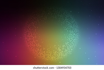 Dark Multicolor vector glossy abstract backdrop. A completely new colored illustration in blur style. Background for designs.