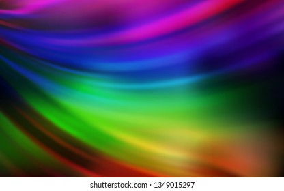 Dark Multicolor vector glossy abstract background. A completely new colored illustration in blur style. The best blurred design for your business.