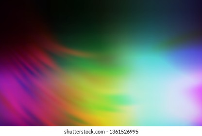 Dark Multicolor vector glossy abstract background. Colorful abstract illustration with gradient. Blurred design for your web site.