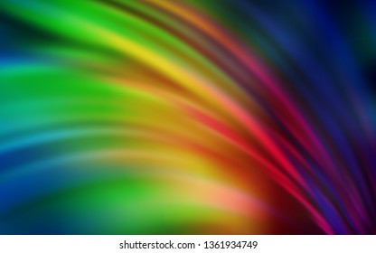 Dark Multicolor vector glossy abstract layout. Abstract colorful illustration with gradient. Background for designs.