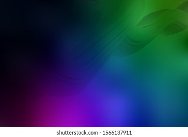 Dark Multicolor vector glossy abstract layout. A completely new colored illustration in blur style. New style design for your brand book.
