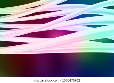 Dark Multicolor vector glossy abstract background. A completely new colored illustration in blur style. Elegant background for a brand book.