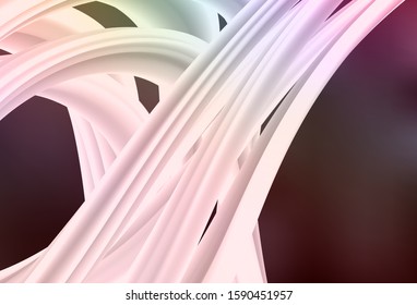 Dark Multicolor vector glossy abstract layout. Creative illustration in halftone style with gradient. Background for designs.