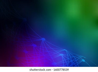 Dark Multicolor vector glossy abstract backdrop. Colorful abstract illustration with gradient. New design for your business.