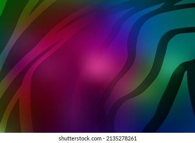 Dark Multicolor vector glossy abstract layout. Colorful illustration in abstract style with gradient. The best blurred design for your business.