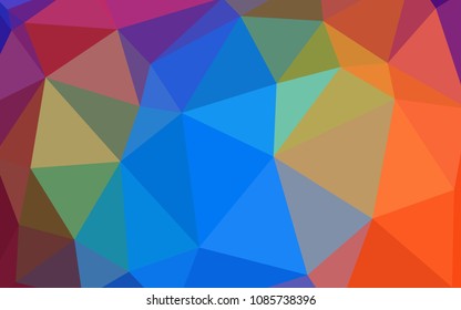 Dark Multicolor vector gradient triangles template. Polygonal abstract illustration with gradient. Best triangular design for your business.