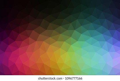 Dark Multicolor vector gradient triangles texture. Modern abstract illustration with triangles. Textured pattern for your backgrounds.