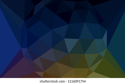 Dark Multicolor vector gradient triangles pattern with a gem in a centre. Polygonal illustration, which consists of triangles. New template for your brand book.